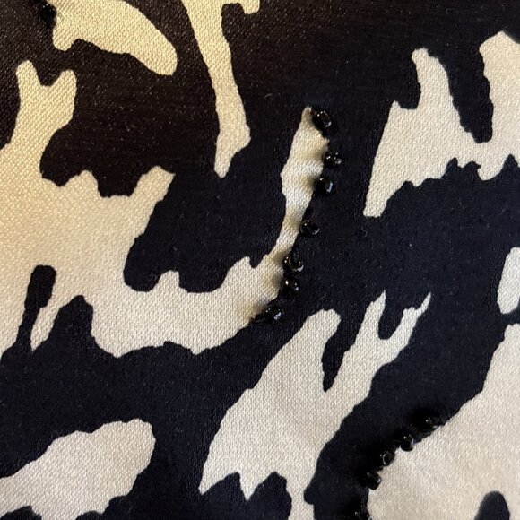 NWT Jones New York Collection Dress Size 10 Sleeveless Black White Silk Blend - Picture 5 of 9